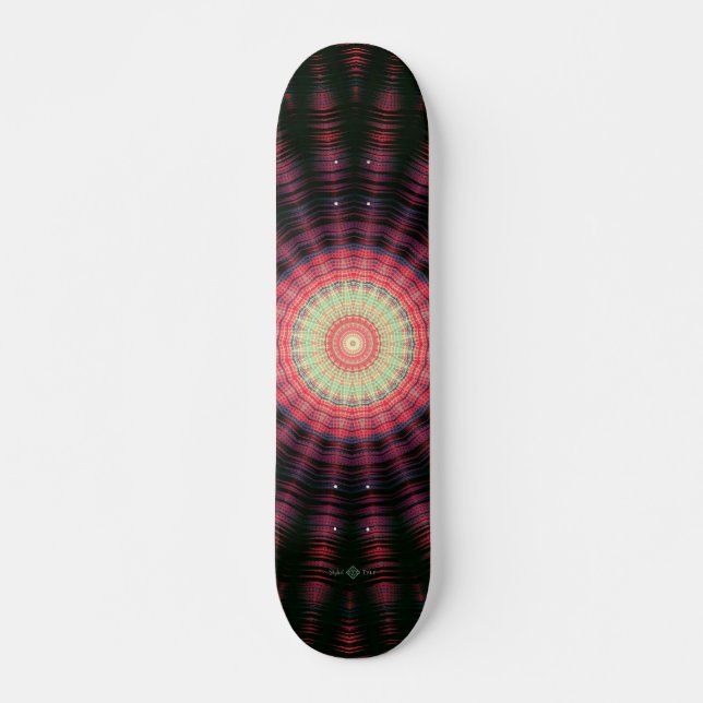 Skateboard Inverse Mandala de l'onde sonore 3 (Devant)