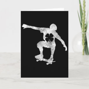 Skateboard Irischer St. Patrick's Day Shamrock Ska Karte