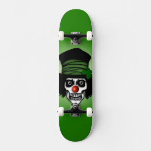 Skateboard Irish Skeleton Clown Green
