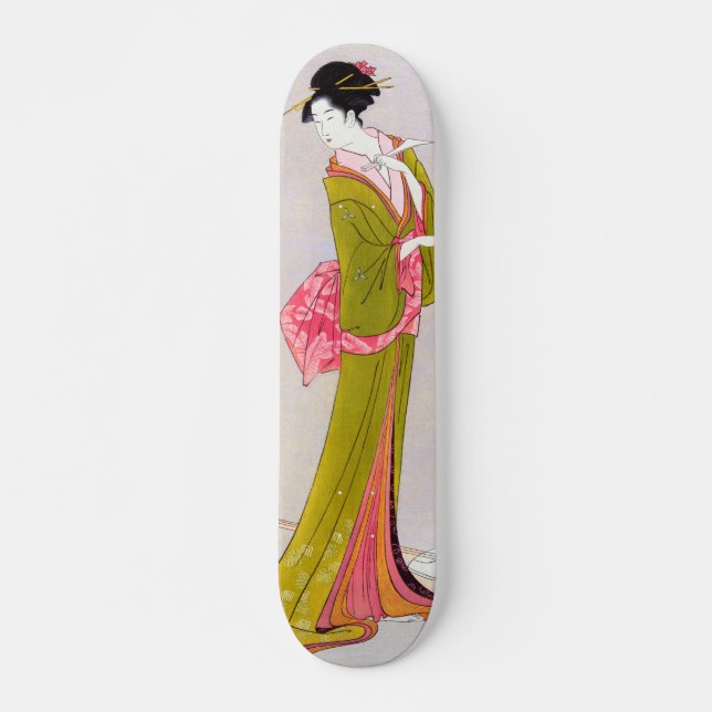 Skateboard Itsutomi par Eishi Hosoda japanese woblock geisha (Devant)