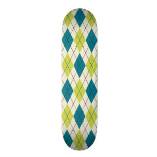 Skateboard Jacquard bleu et vert