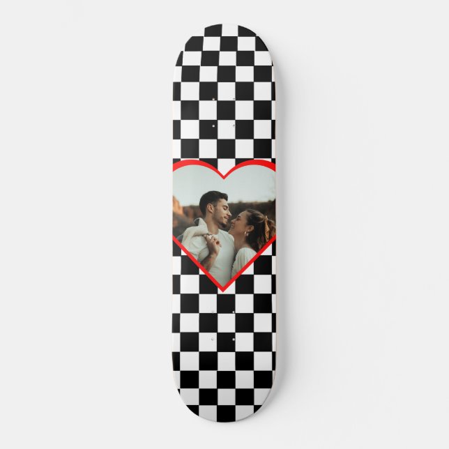 Skateboard J'aime ma petite amie Romantic White and Black Ska (Recto)