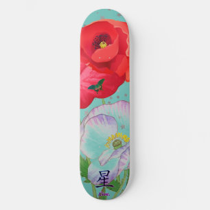 Skateboard JAPANESE BLUME STARS KANJI LIVE