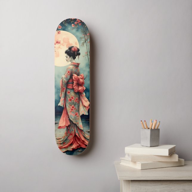 Skateboard Japanese Geisha (Art mural)