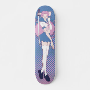 Skateboard Japon Rose Anime Schogirl Art Nouveau