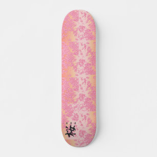 Skateboard Japonais Kanji Calligraphie Sakura