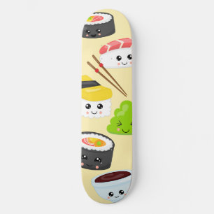 Skateboard Japonais Sushi Cute Kawaii Fille tendance