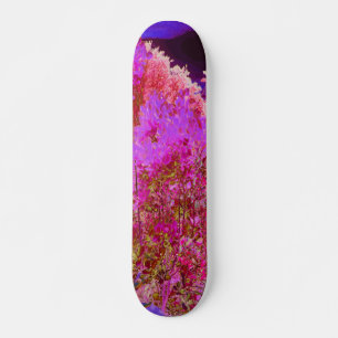 Skateboard Jardin Abstrait Coloré avec Coucher de Soleil Viol