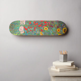 Skateboard Jardin agricole de Gustav Klimt avec tournesols