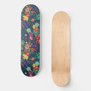 Skateboard Jardin en fleurs printanières
