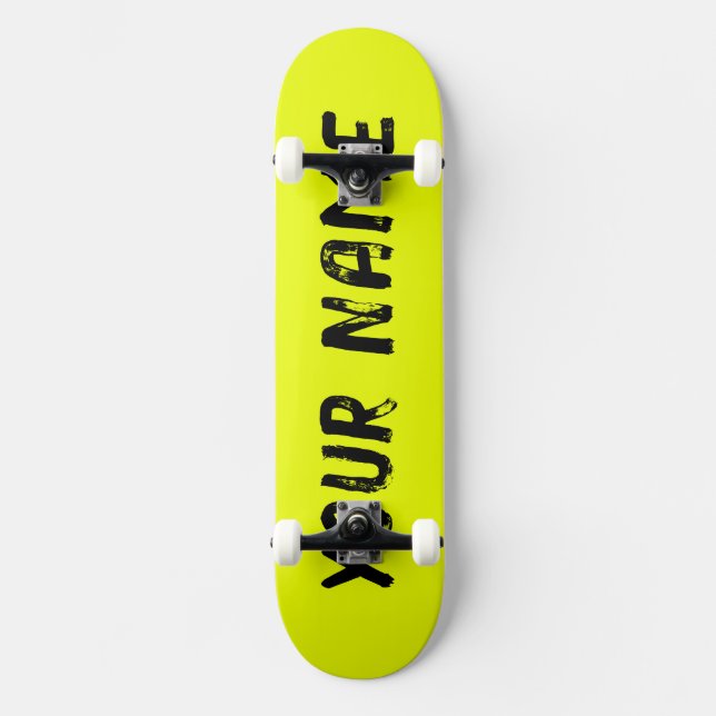 Skateboard Jaune Vif (Recto)