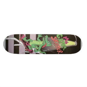 Skateboard Je patineur d'alligator