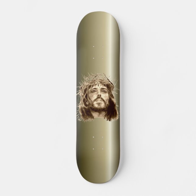 Skateboard Jésus-Christ avec une couronne des épines (Recto)
