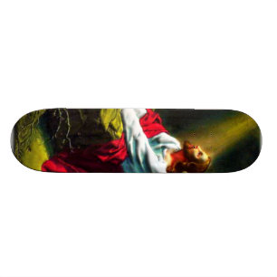 Skateboard Jésus-Christ priant dans le jardin de Gethsemane