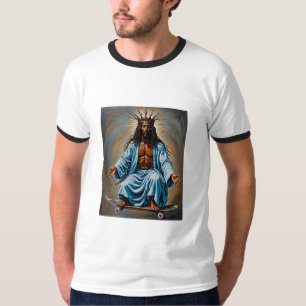 Skateboard Jesus Crowned King Streetwear T-Shirt