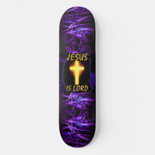 Skateboard Jésus est planche à roulettes de seigneur Cross