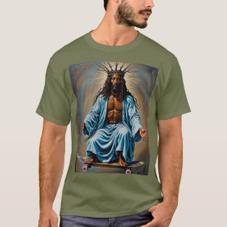 Skateboard Jesus Urban Art T-Shirt