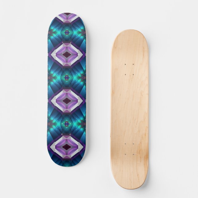 Skateboard Jeu de kaléidoscope géométrique Motif Abstrait Zig (Recto)
