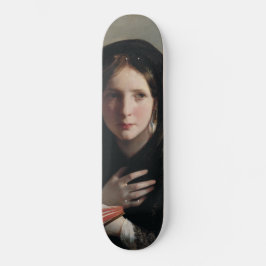 Skateboard Jeune femme perdue dans les rêves (Lire un livre)