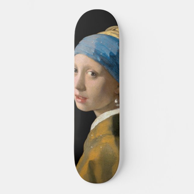 Skateboard Johannes Vermeer - Fille avec une oreille perle (Recto)