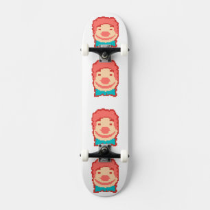 Skateboard Joli coussin jeté au visage de clown pixelisé