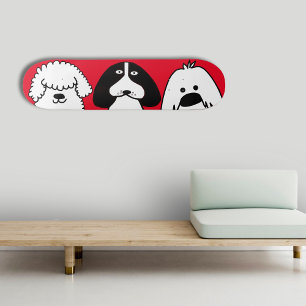 Skateboard Joli Dessin Cartoon Chien Jouant Conception Animau