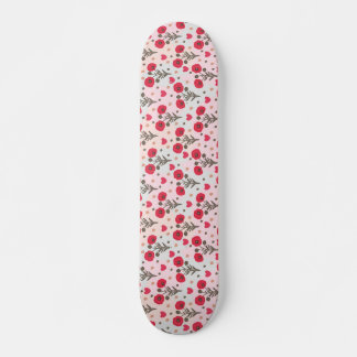 Skateboard Joli pavot sans couture motif