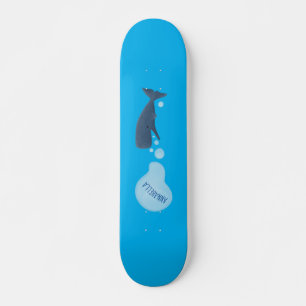 Skateboard Jolie baleine à sperme soufflant bulles dessin