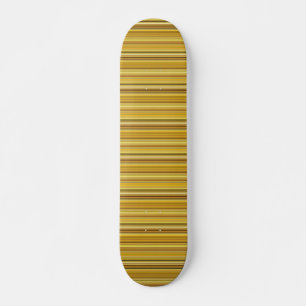 Skateboard Jolies rayures brunes dorées