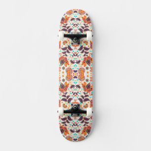 Skateboard Jolis motifs floraux classiques colorés