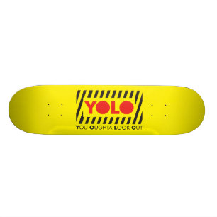Skateboard JOLO avec prudence rouge