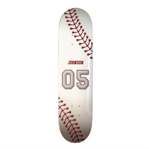 Skateboard Joueur numéro 05 - points frais de base-ball
