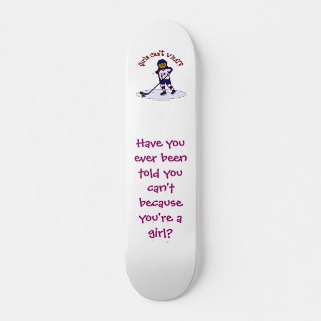Skateboard Joueuse de hockey sur gazon noir (Devant)
