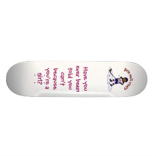 Skateboard Joueuse de hockey sur gazon noir