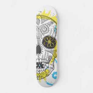 Skateboard Jour de la mort crâne de sucre dessin de tatouage 