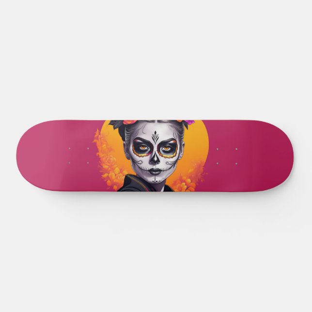 Skateboard Jour rose de la femme morte (Horz)