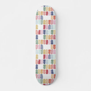 Skateboard Joyaux d'aquarelle couleur vive