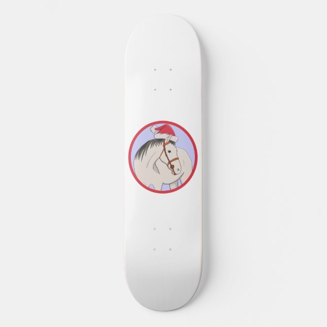 Skateboard Joyeux Cheval de Noël (Recto)