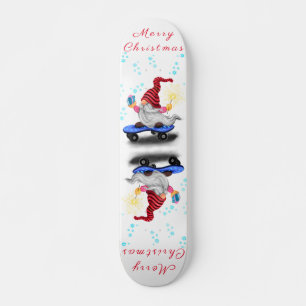 Skateboard Joyeux Noël - Happy Skater Gnome avec cadeaux