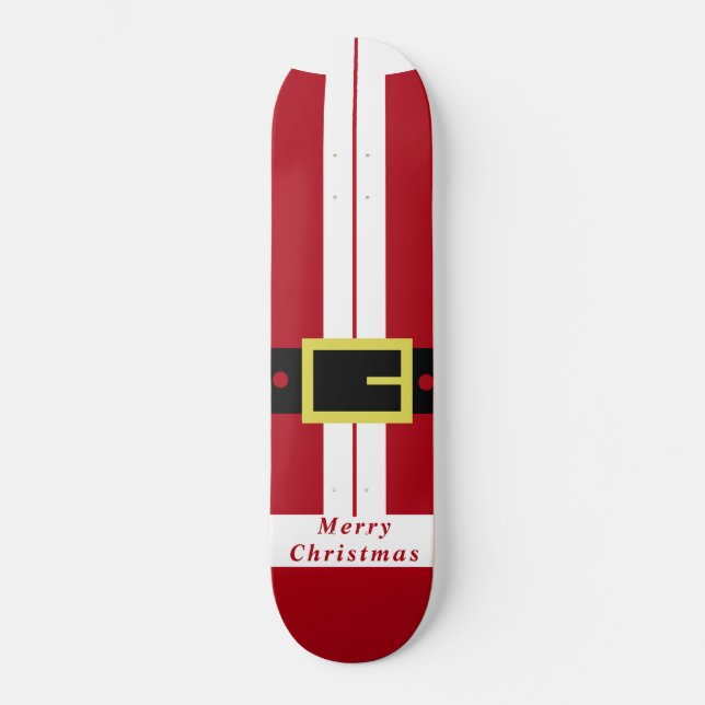 Skateboard Joyeux Noël - Père Noël - Cadeaux Pour Tous (Recto)