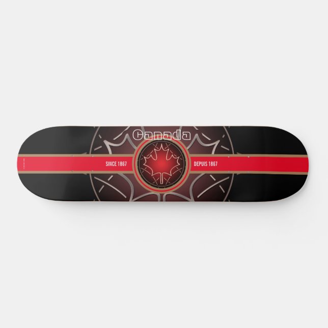 Skateboard Kanada seit 1867 Airbrush (Horizontal)