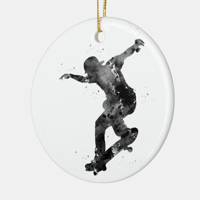 Skateboard Keramik Ornament (Links)