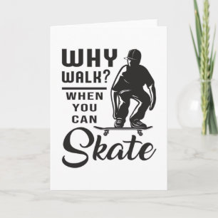 Skateboard Kickflip Skaten Skate Funny Gift Idee Karte