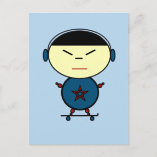 Skateboard Kid Postkarte