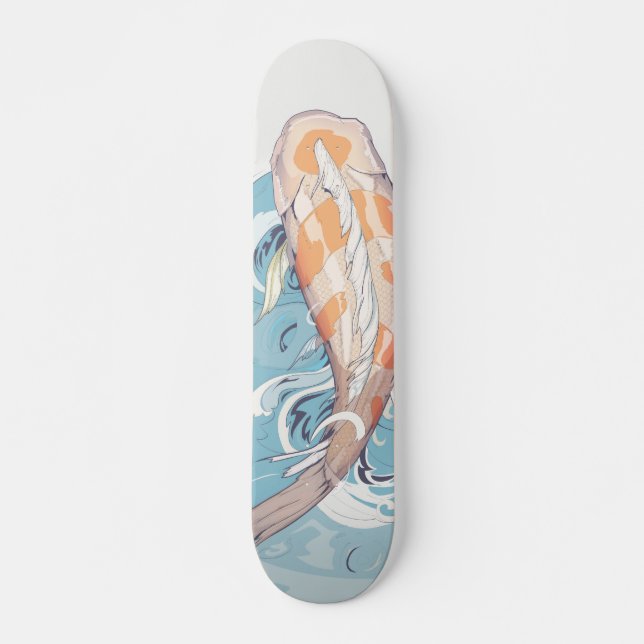 Skateboard Koi passant par la planche à roulettes (Devant)