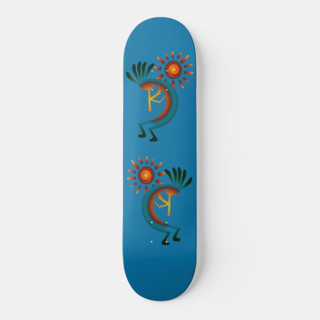 Skateboard Kokopelli avec Sun (Recto)