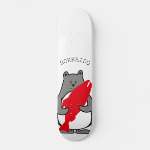 Skateboard kumapen, hokkaido sur Arrière - plan de bois