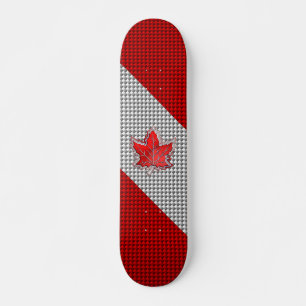 Skateboard La feuille d'érable rouge canadienne dans la fibr