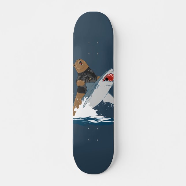 Skateboard La grande évasion - cavalerie de requin d'ours (Devant)