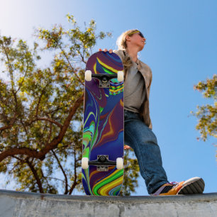 Skateboard La magie de l'été, 3D Art Abstrait